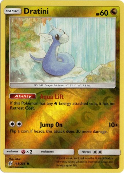 画像1: ミニリュウ　海外版 英語版　リバホロ　Dratini - 148/236 - (1)