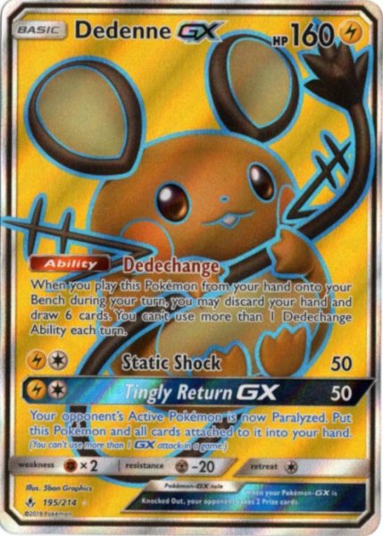 画像1: デデンネGX　SR　海外版 英語版　Dedenne GX - 195/214 - (1)