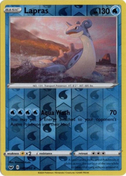 画像1: ラプラス　海外版 英語版　リバホロ　Lapras - 048/202 - (1)