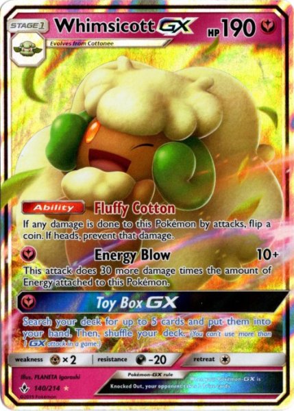 画像1: エルフーンGX　海外版 英語版　Whimsicott GX - 140/214 - (1)