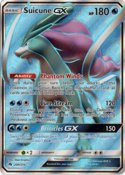 画像1: スイクンGX　SR　海外版 英語版　Suicune GX - 200/214 - (1)