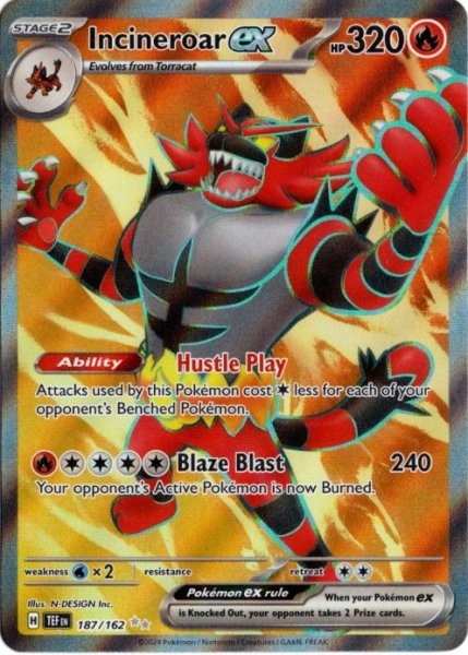 画像1: ガオガエンex　SR　海外版 英語版　Incineroar ex - 187/162 - (1)