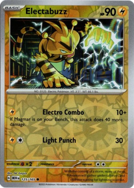 画像1: エレブー　海外版 英語版　リバホロ　Electabuzz - 125/165 - (1)