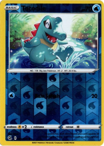 画像1: ワニノコ　海外版 英語版　リバホロ　Totodile - 055/264 - (1)