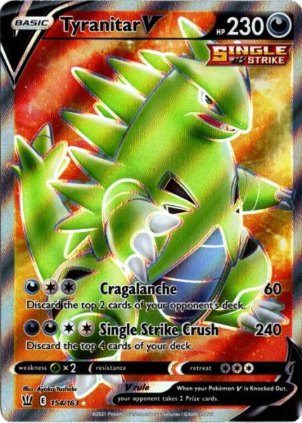 画像1: バンギラスV　SR　海外版 英語版　Tyranitar V - 154/163 - (1)