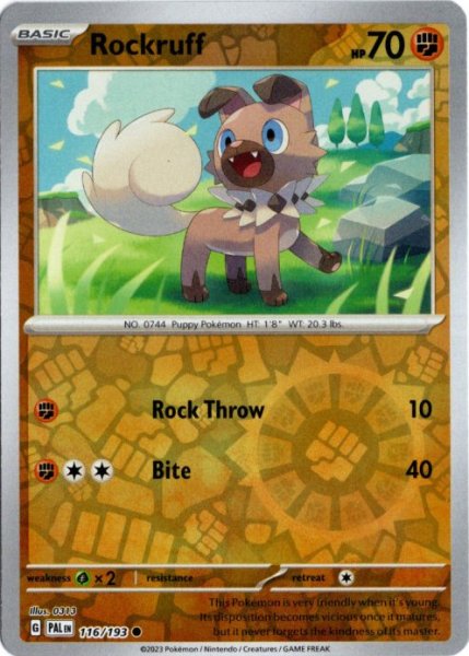 画像1: イワンコ　海外版 英語版　リバホロ　Rockruff - 116/193 - (1)