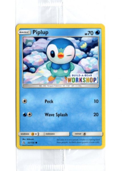 画像1: ポッチャマ　海外版 英語版　Build-A-Bear Workshop プロモ　Piplup - 32/156 - (1)