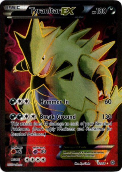 画像1: バンギラスEX　SR　海外版 英語版　Tyranitar EX - 91/98 - (1)