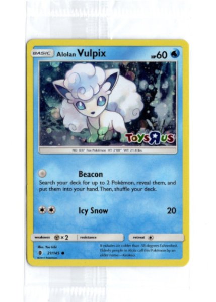 画像1: アローラロコン　海外版 英語版　トイザらス プロモ　Alolan Vulpix - 21/145 - (1)