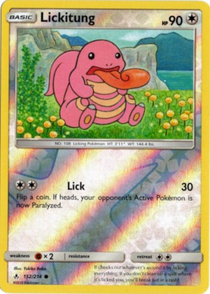 画像1: ベロリンガ　海外版 英語版　リバホロ　Lickitung - 152/214 - (1)