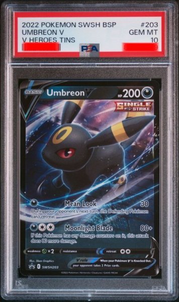 画像1: ブラッキーV　海外版 英語版　プロモ　Umbreon V - SWSH203 -　PSA10 (1)