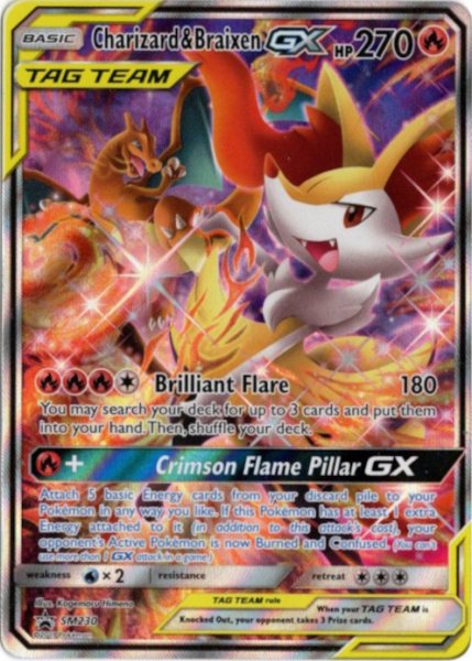 画像1: リザードン&テールナーGX　SR SA　海外版 英語版　プロモ　Charizard & Braixen GX - SM230 - (1)