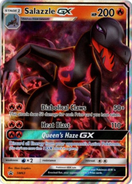 画像1: エンニュートGX　海外版 英語版　プロモ　Salazzle GX - SM63 -　海外限定イラスト (1)