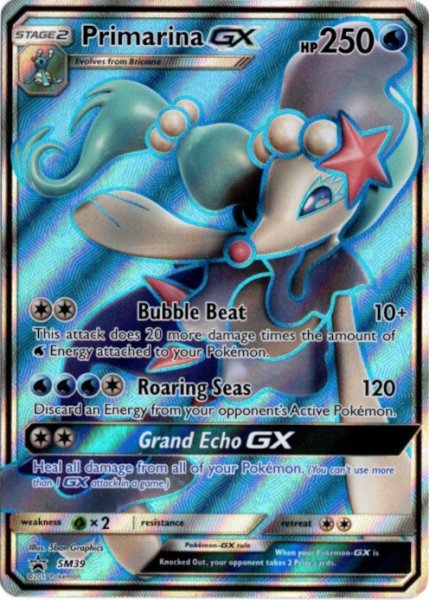 画像1: アシレーヌGX　海外版 英語版　プロモ　Primarina GX - SM39 - (1)