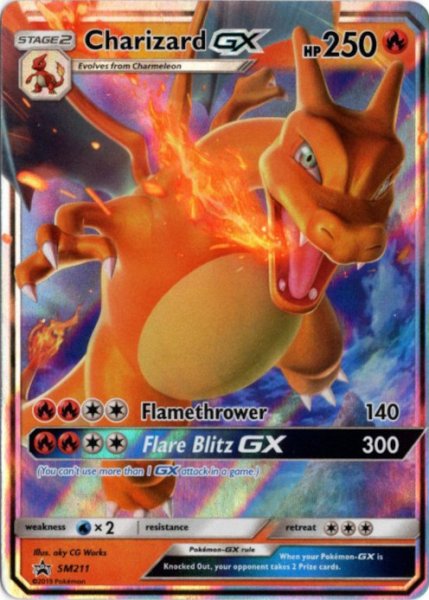 画像1: リザードンGX　海外版 英語版　プロモ　Charizard GX - SM211 -　海外限定イラスト (1)