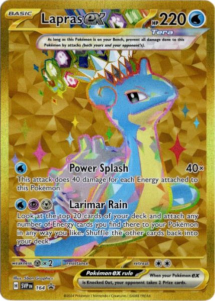 画像1: ラプラスex　UR　海外版 英語版　プロモ　Lapras ex -SVP164 -　海外限定イラスト (1)