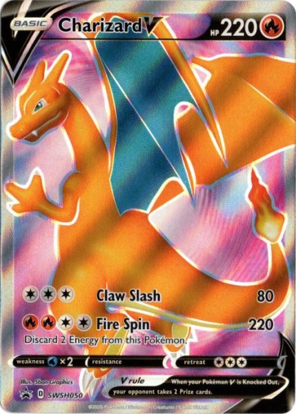 画像1: リザードンV　SR　海外版 英語版　プロモ　Charizard V - SWSH050 - (1)