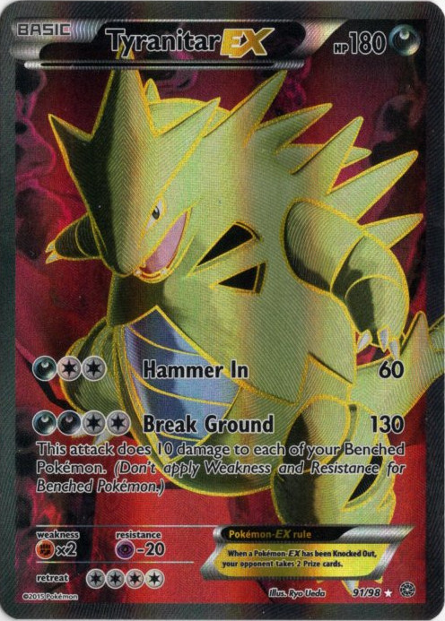 バンギラスEX SR 海外版 英語版 Tyranitar EX - 91/98 - - Card Chicken